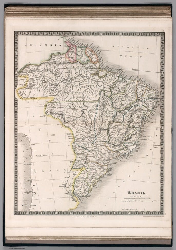 Mapa histórico do Brasil
